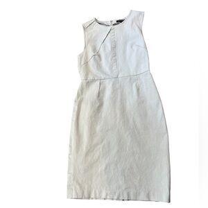 Banana Republic Sleeveless Cream Sheath Dress